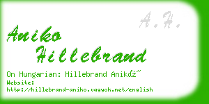 aniko hillebrand business card